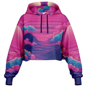 Duskwave Cropped Hoodie