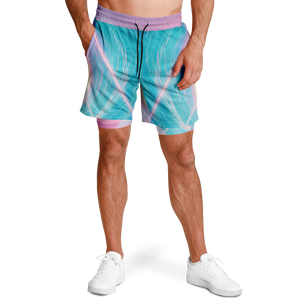 Grid Tide Men's 2 in 1 Shorts