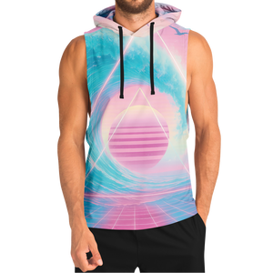 Grid Tide Sleeveless Hoodie