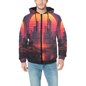 Neon Sunrise Puffer Jacket