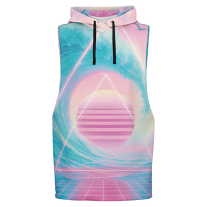 Grid Tide Sleeveless Hoodie