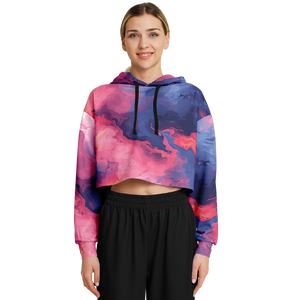 Quantum Tides Cropped Hoodie
