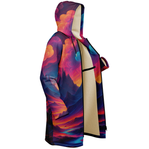 Spectral Heights Zip Up Cloak (White Fur)