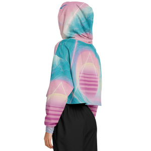 Grid Tide Cropped Hoodie