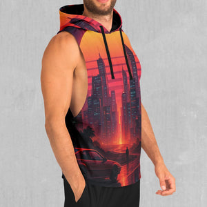 Neon Sunrise Sleeveless Hoodie