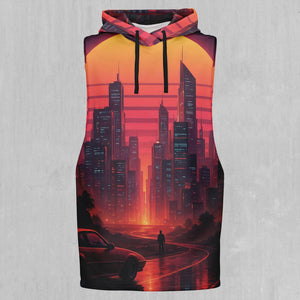 Neon Sunrise Sleeveless Hoodie