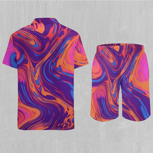 Luminous Mixture Men's Beach Set