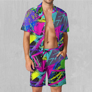 Neon Boulevard Men's Beach Set
