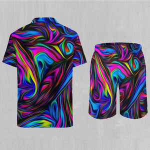 Psychedelic Waves Men's Beach Set