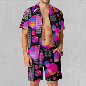 Retro Gradient Men's Beach Set