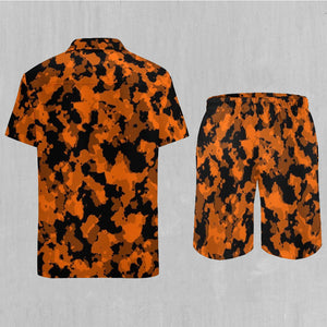 Savage Orange Camo Men's Beach Set