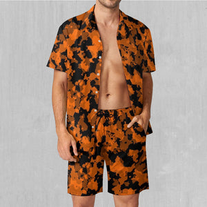 Savage Orange Camo Men's Beach Set