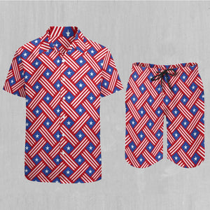 Stars and Stripes Men's Beach Set