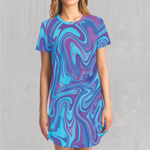 Vapor Drip T-Shirt Dress - Festival Clothing, Rave Outfits, EDM Gear