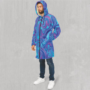 Vapor Drip Zip Up Cloak (White Fur) - Festival Clothing, Rave Outfits, EDM Gear