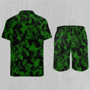 Vision Green Camo Men's Beach Set