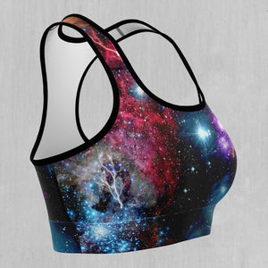 Galaxies Collide Sports Bra