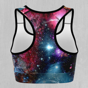 Galaxies Collide Sports Bra