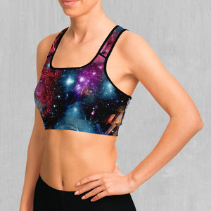 Galaxies Collide Sports Bra