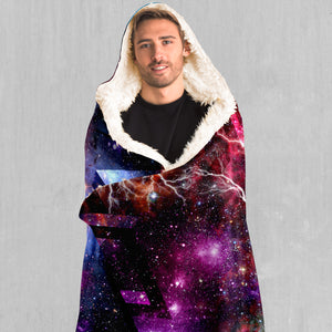 Galaxies Collide Hooded Blanket
