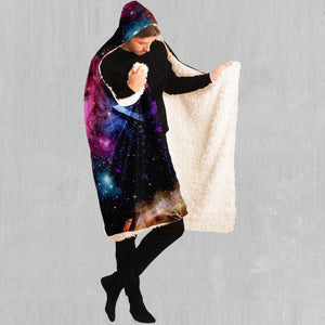 Galaxies Collide Hooded Blanket
