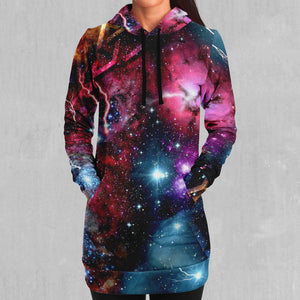 Galaxies Collide Hoodie Dress