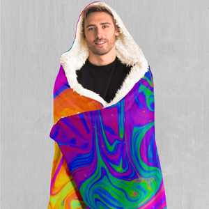 Acidic Drip Hooded Blanket