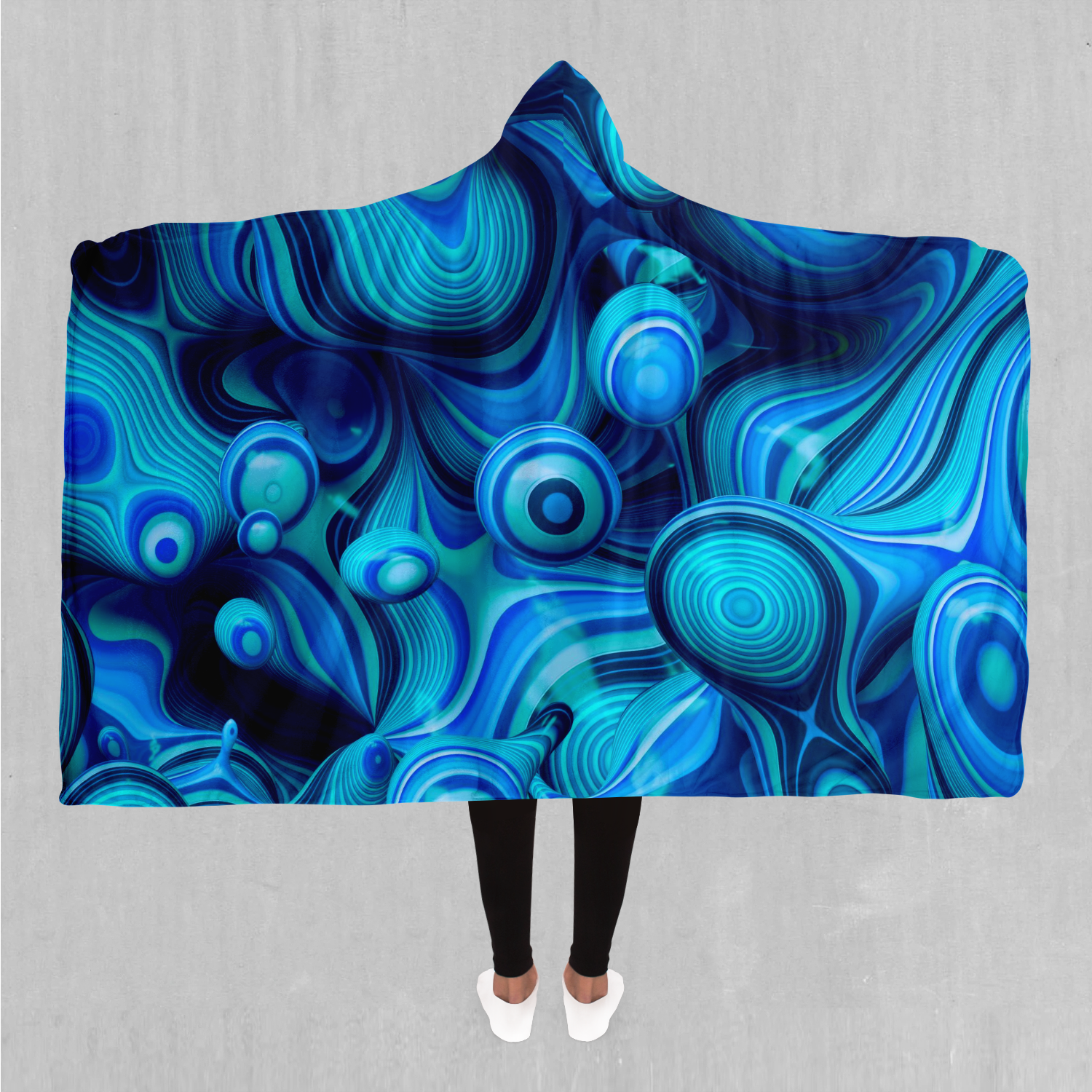 Aqua Pool Hooded Blanket