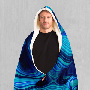 Aqua Pool Hooded Blanket
