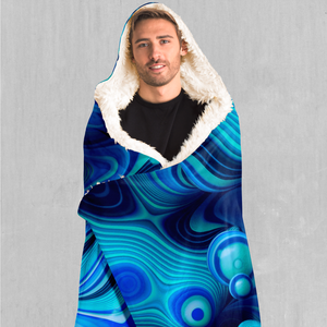 Aqua Pool Hooded Blanket