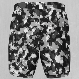 Arctic Camo Men's 2 in 1 Shorts