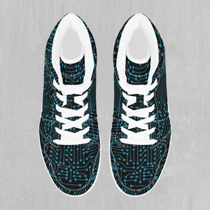 Blue Cybernetic High Top Sneakers