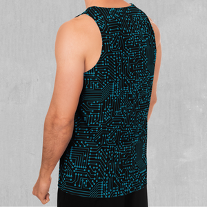 Blue Cybernetic Men's Tank Top