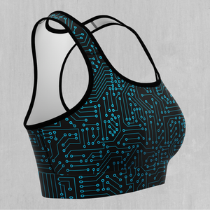 Blue Cybernetic Sports Bra
