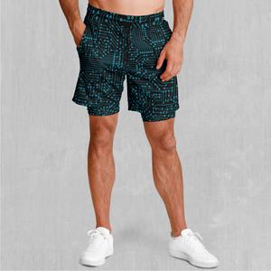 Blue Cybernetic Men's 2 in 1 Shorts