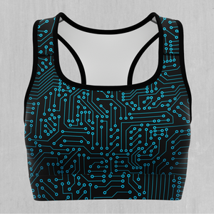 Blue Cybernetic Sports Bra