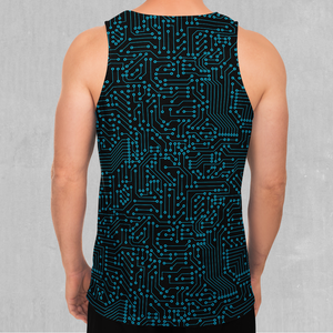 Blue Cybernetic Men's Tank Top