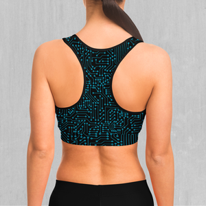 Blue Cybernetic Sports Bra