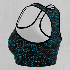 Blue Cybernetic Sports Bra