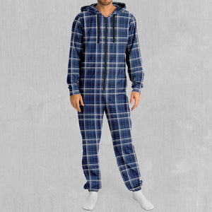 Blue Plaid Jumpsuit