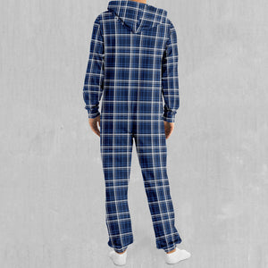 Blue Plaid Jumpsuit