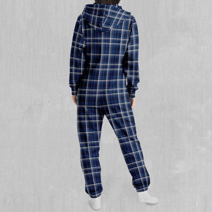 Blue Plaid Jumpsuit
