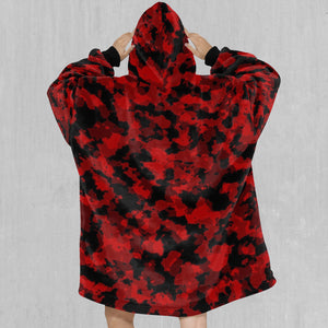 Cardinal Red Camo Blanket Hoodie