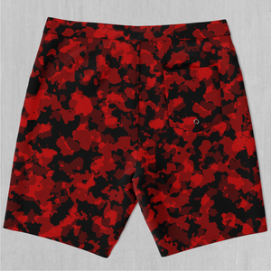 Cardinal Red Camo Board Shorts