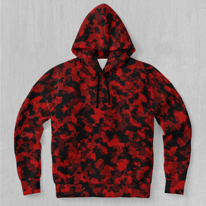 Cardinal Red Camo Hoodie - Azimuth Clothing