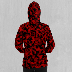 Cardinal Red Camo Hoodie - Azimuth Clothing