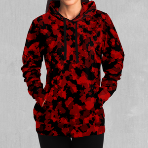 Cardinal Red Camo Hoodie - Azimuth Clothing