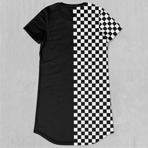 Checkerboard T-Shirt Dress