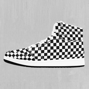Checkerboard High Top Sneakers