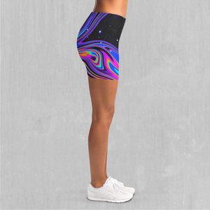 Chromatic Cosmos Yoga Shorts